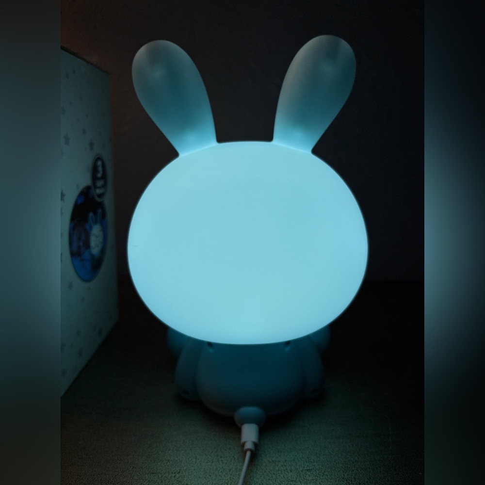 Cute Rabbit Lamp with Glasses Touch Sensor(Eye Protection)Cartoon Night Light - Picture 9 of 16